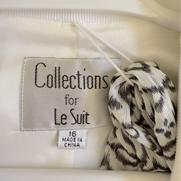NWT Vintage White Collections for Le Suit 2 Piece Blazer and Pants Set - Picture 12 of 16